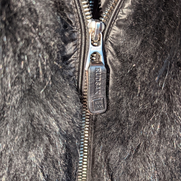 Rudsak black fur coat - Picture 2 of 9